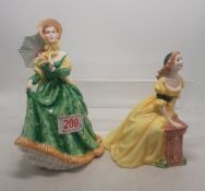 Royal Doulton Lady Figures Elizabeth Hn2946 & Judith Hn2278(2)