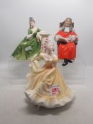 Royal Doulton Matt Character figure 'The Judge HN2443 together with Sweet thoughts HN2382 &