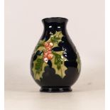 Moorcroft robin vase , boxed. height 14cm