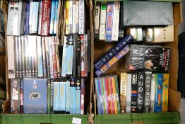 A large collection of Vintage TV theme videos & DVDS(2 trays)