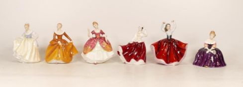 Royal Doulton Miniature Lady Figures Karen, Christine, Fair Lady , Gail , Fragrance & Signature