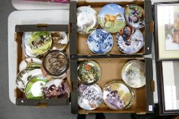 A Large collection of Decorative Wall Plates including Royal Doulton Shire Horse Plates, Ruth