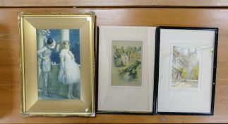 Three Framed Prints including Chester Cathedral, The Mill Strae & similar (one with broken glass)