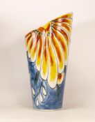 Large Poole Studio Pottery Limited Edition Vase Daisy Blue Kink Vase 22/ 250, signed N Massarella,