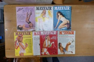 A collection of Seven 1970's Mayfair Men's Glamour Magazines
