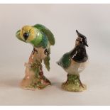 Beswick Model of a Parakeet 930 together with a Lapwing 2416 (2)