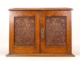 Large oak smokers cabinet, 38cm wide.