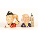 Royal Doulton Small Character jugs North staffs Drummer Boy & John Doulton both for the DCC(2)