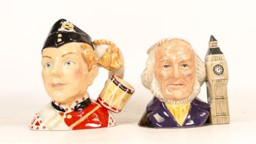 Royal Doulton Small Character jugs North staffs Drummer Boy & John Doulton both for the DCC(2)