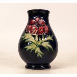 Moorcroft Small Vase in the Anemone Pattern. Height: 9.5cm
