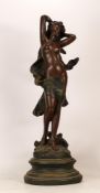Bronzed Resin Figure of a Nude Maiden. Height: 47cm