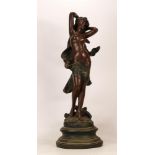 Bronzed Resin Figure of a Nude Maiden. Height: 47cm