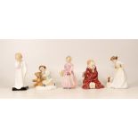 Royal Doulton Small Figures This Little Pig Hn1793, Tinkle Bell Hn1677, My Teddy Hn2177, sit