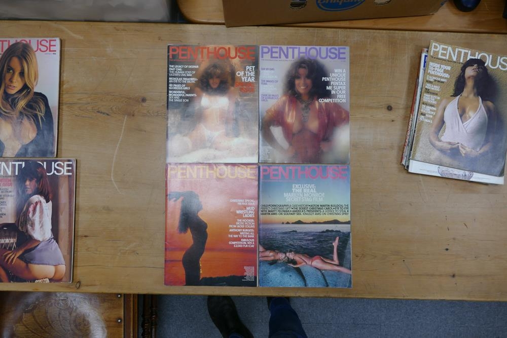 A collection of Ten 1970's Penthouse Men's Glamour Magazines - Image 3 of 4