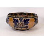 Royal Doulton Art Nouveau Stoneware Fruit Bowl. Incised mark for 'Mark V. Marshall'. Diameter: 21cm