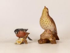 Two Beswick Birds to include Matte Thrush 2308 together with Bullfinch 1042