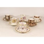 Royal Crown Derby A collection of Demi Tasse Coffee Cans in vary patterns including Chelsea