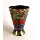 Anita Harris Bluebell Wood Bongo Vase, gold signed, height 21.5cm