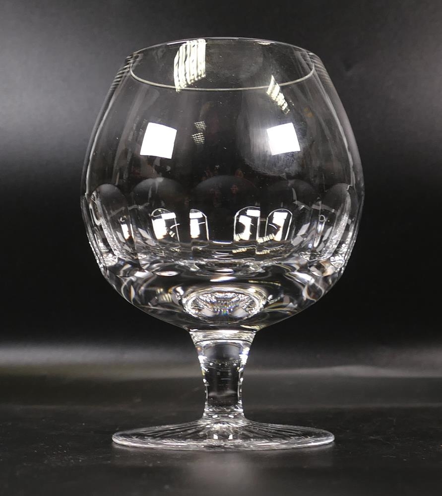 Six Boxed Ajka Lead Crystal Large Brandy Glasses, height 14cm (6)