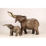 Beswick Large Elephant, Model 998 Designed by Arthur Gredington together with a smaller version.