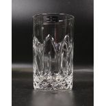 Four Boxed Vista Alegre Cut Glass Crystal Tumblers, height 13cm (4)