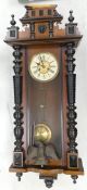 Distresses Large Vienna Type Wall Clock, (side panel missing see photo), length without eagle 122cm