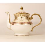 Large De Lamerie Fine Bone China heavily gilded Elegance with Personal Crested Motif patterned tea