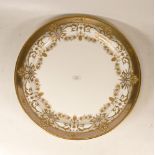 De Lamerie Fine Bone China heavily gilded Silver & Gilt Rimmed Circular Serving Platter, specially