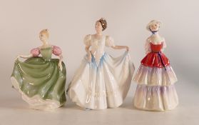 Royal Doulton lady figures to include Michele HN2234 , Lindsay HN3645 and Eliza HN3179 (3)