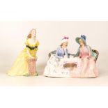 Royal Doulton Lady Figures Judith Hn2278 & Afternoon Tea Hn1747(2)