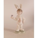 Lladro figure of a boy dressed as a bunny.