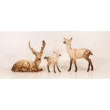 Beswick seated Stag 954, doe and fawn (3)