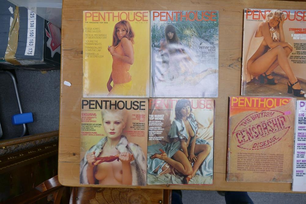 A collection of Ten 1970's Penthouse Men's Glamour Magazines - Image 2 of 5