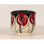 Moorcroft Cinco Red Small Planter. Height: 9cm