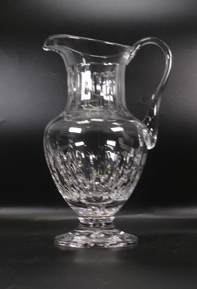 Boxed Ajka Cut Glass Crystal large water jug, height 27cm