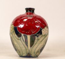 Lise B. Moorcroft Lustre Poppy Design Vase. Inscribed to base. Height: 12cm