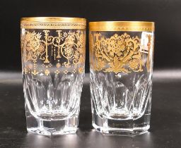 Two De Lamerie Fine Bone China heavily gilded Non Matching Tumblers, specially made high end quality