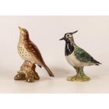 Beswick Lapwing 2416 & Thrush 2308(2)