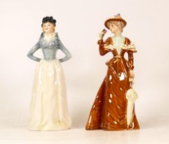 Goebel Lady Figures to include Impatience 1800 & Similar, tallest 23.5cm(2)