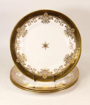 De Lamerie Fine Bone China heavily gilded Silver & Gilt Rimmed Plates, specially made high end