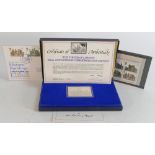 Tower of London sterling silver stamp, limited edition, weight 76g. Cased with Certificate, First