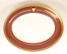 De Lamerie Fine Bone China heavily gilded Private Commission patterned Oval Platter with Arabic