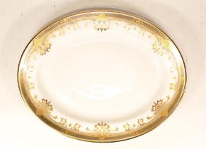 De Lamerie Fine Bone China heavily gilded Silver & Gilt Rimmed Oval Serving Platter, specially