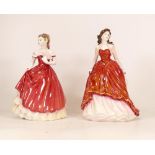 Royal Doulton Lady Figures Special Occasion Hn4100 & Molly Hn4091 (2)