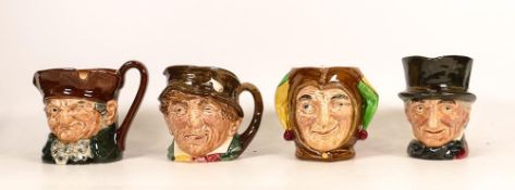 Royal Doulton Small Character Jugs to include Paddy, Jester, John Peel & Old Charley(4)