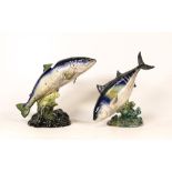 Beswick Model of an Atlantic Salmon 1233 together with a Model of an Oceanic Bonito 1232. Tail of