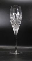 Four Atlantis Cut Glass Crystal Champagne Flutes, height 16.5cm