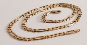 9ct gold quality 20.5 inch necklace, 18.3g.