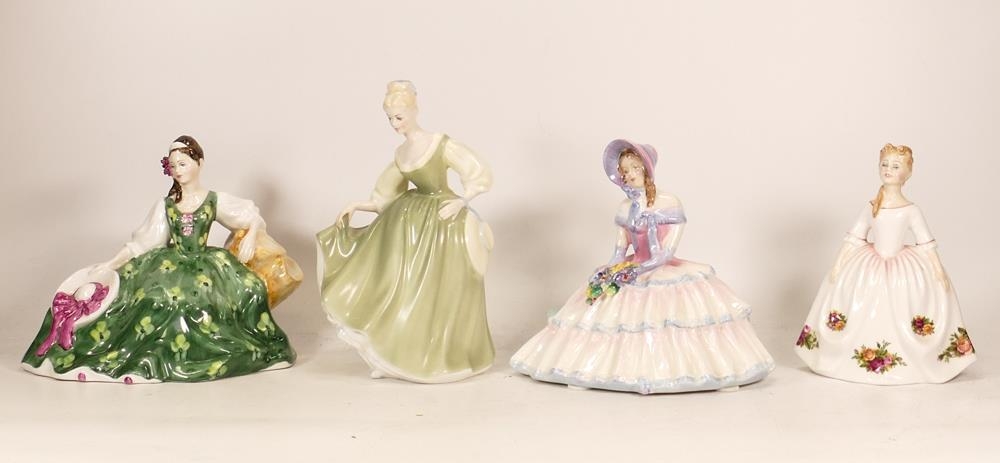 Royal Doulton Lady Figures Fair Lady Hn2193, Daydream Hn1731, Royal Doulton Hn3482 & Elyse Hn2474(4)