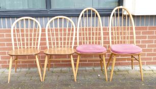 Two Pair Non matching Mid Century Ercol Kitchen Chairs(4)